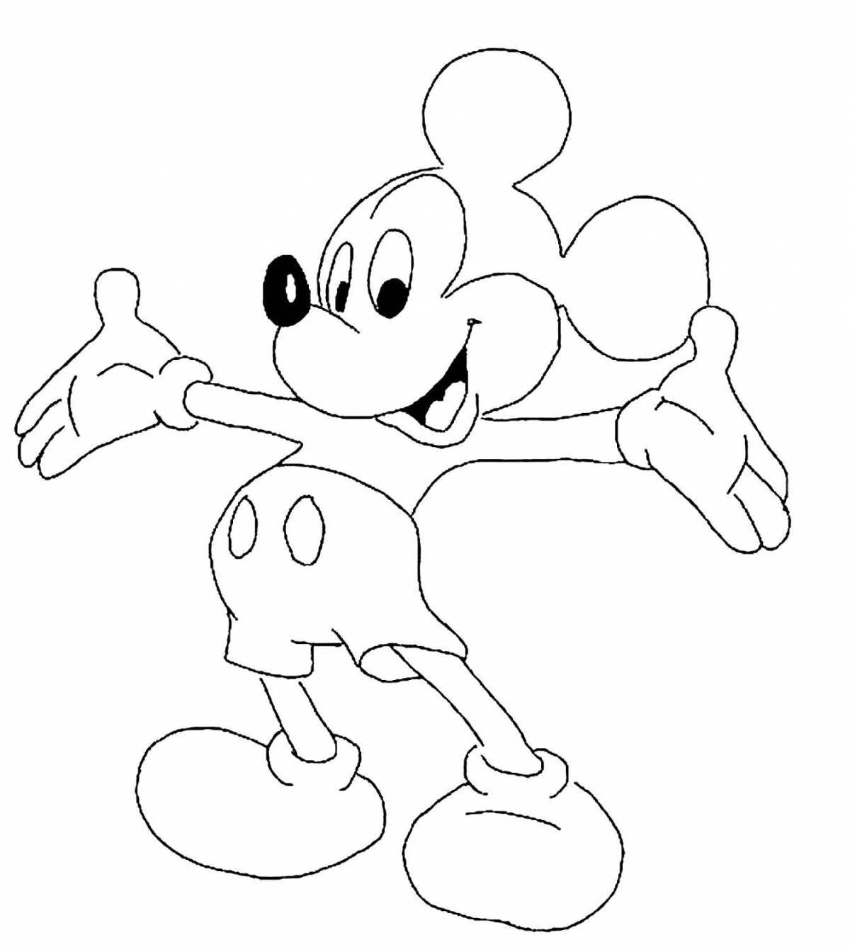 Coloring page of a playful cartoon character