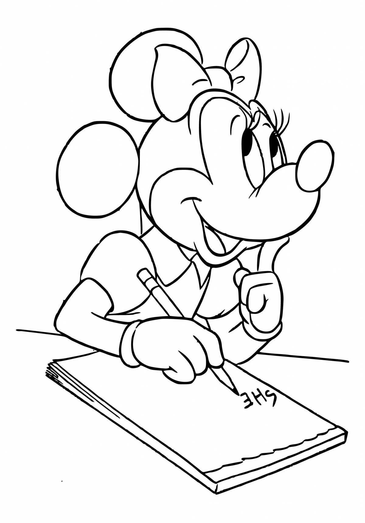 Adorable cartoon character coloring page