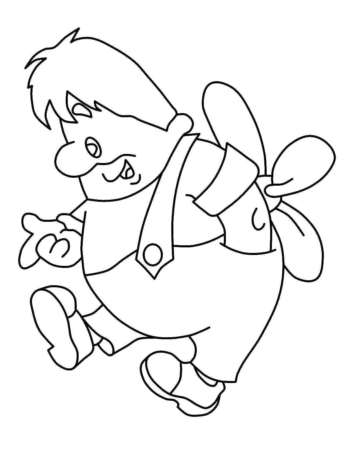 Coloring page of an adorable cartoon character