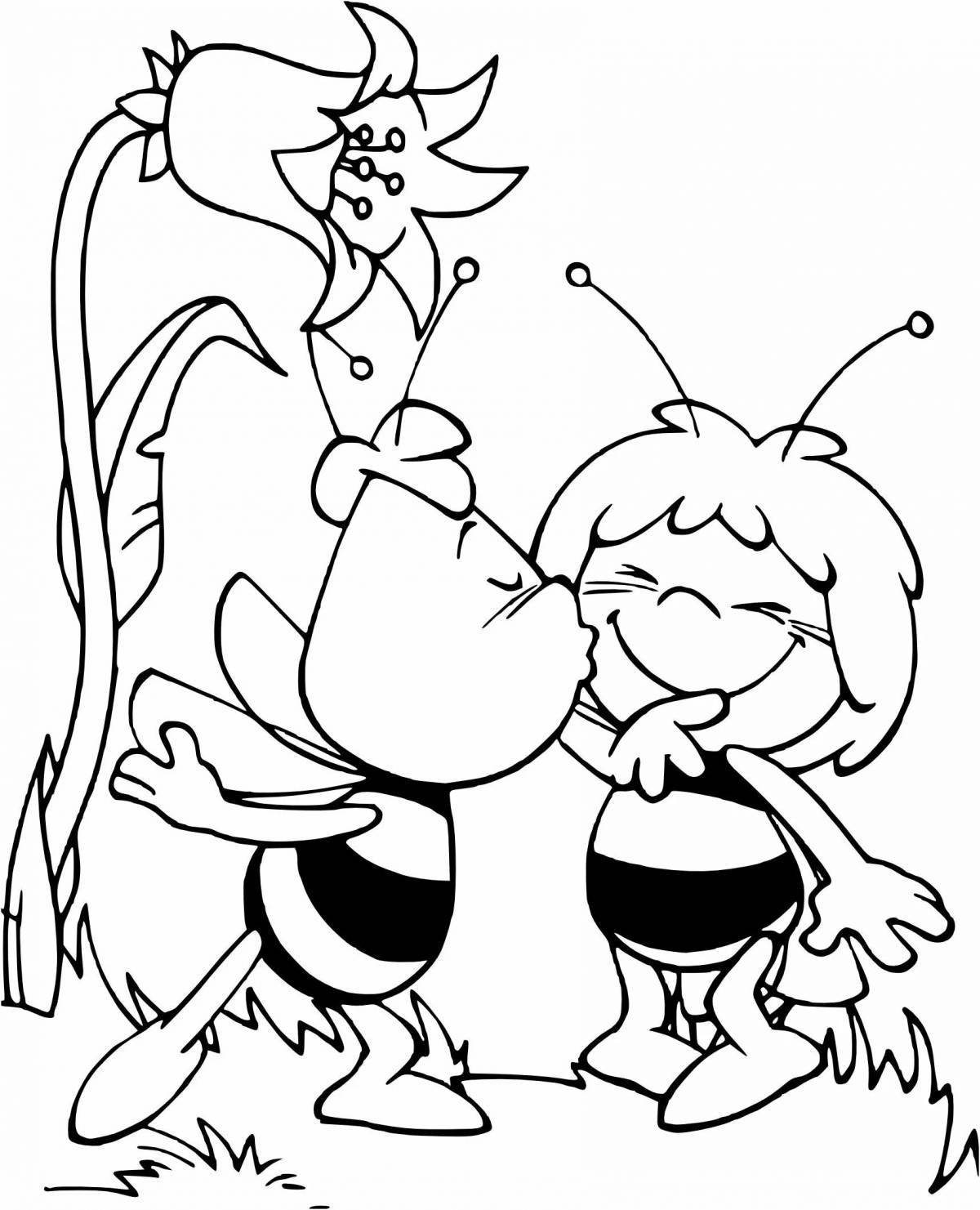 Cartoon character coloring page