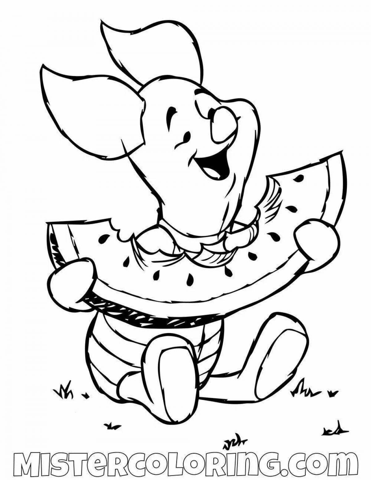 Live cartoon character coloring page