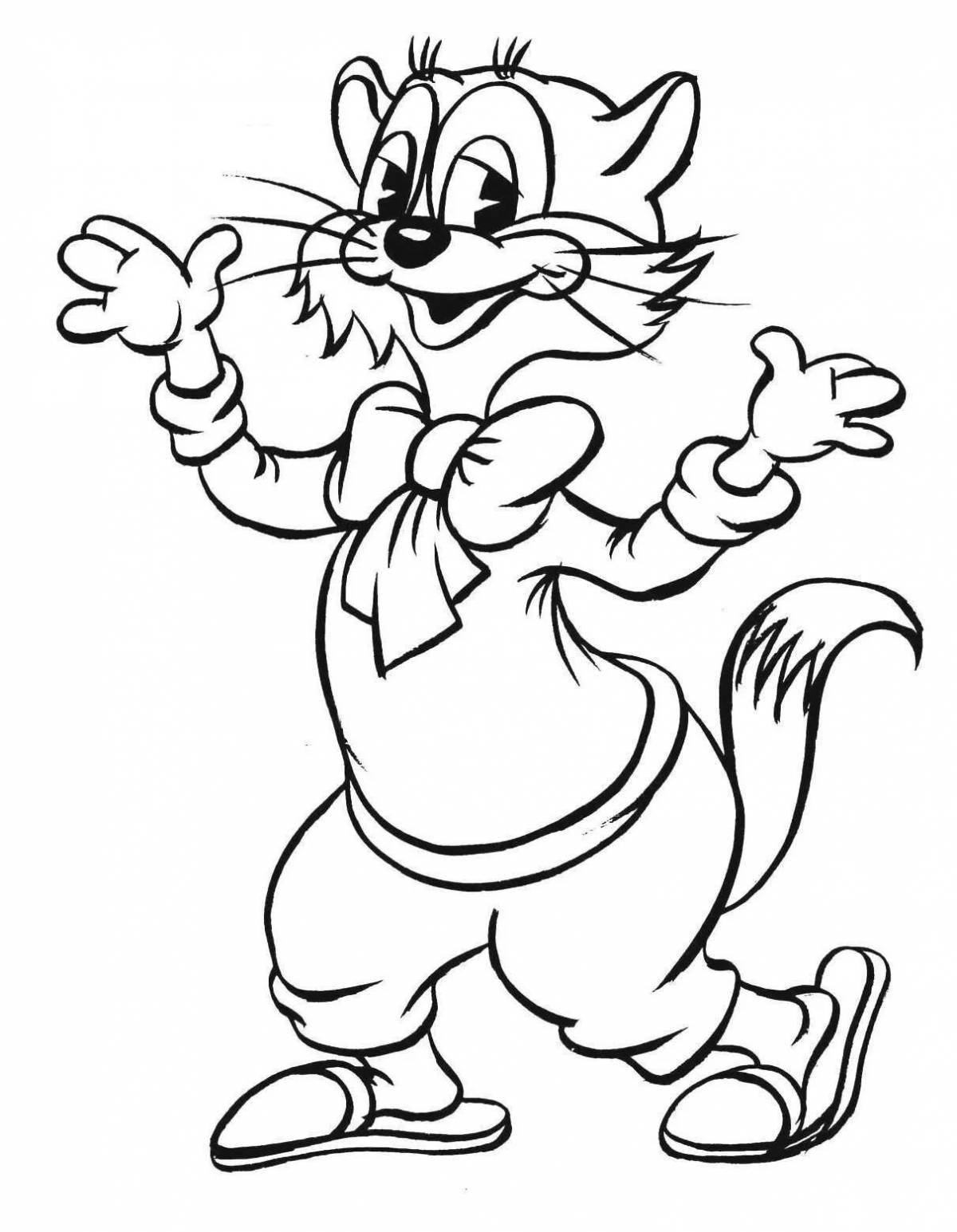 Tempting cartoon character coloring page