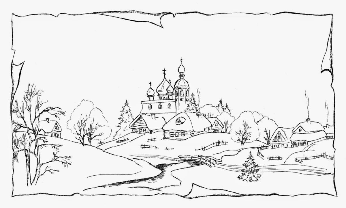 Coloring page glamorous monastery