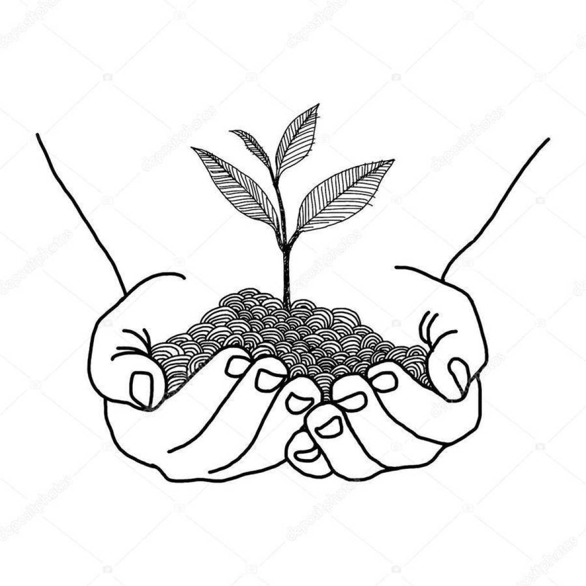 Coloring page cozy soil