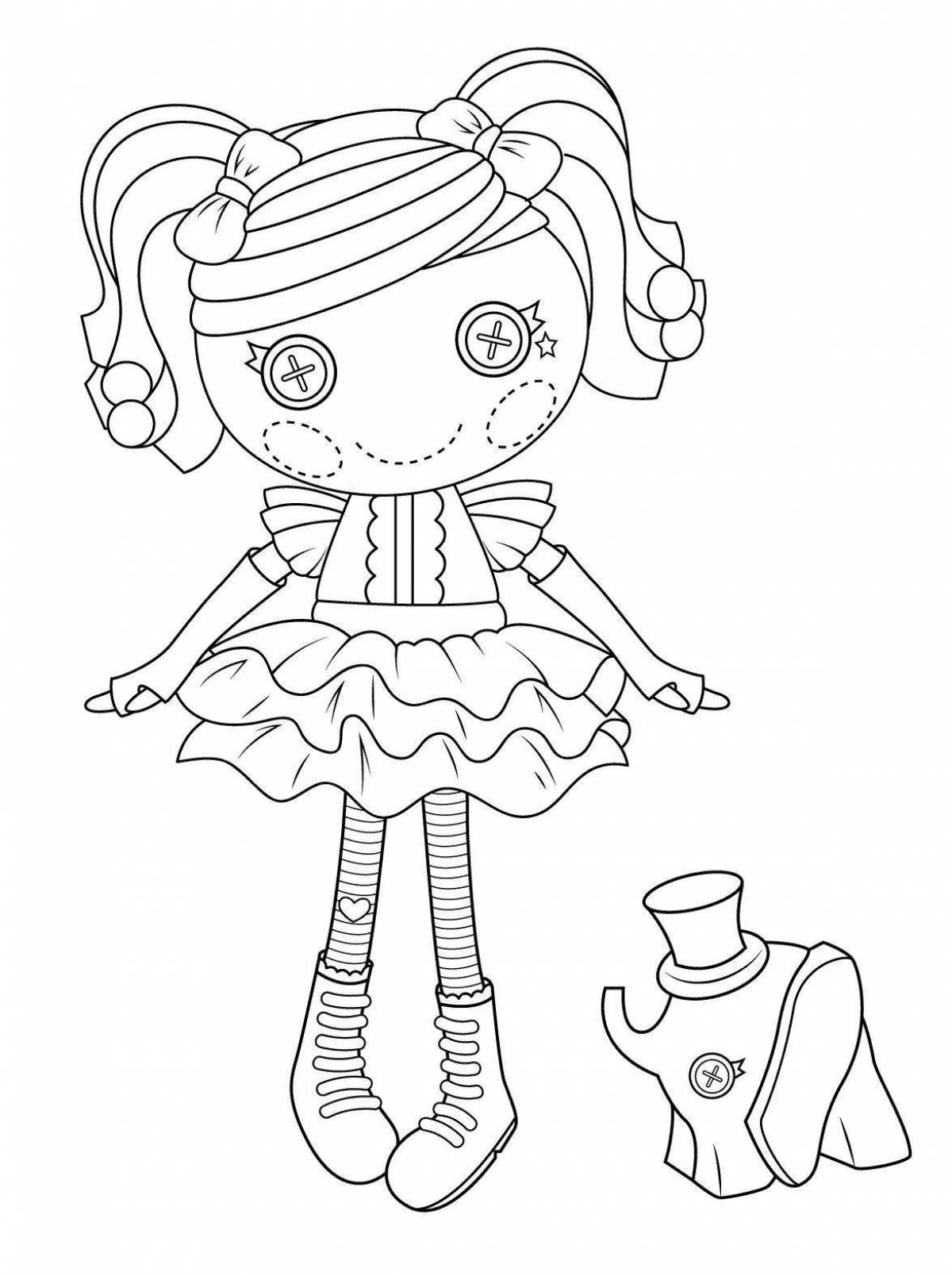 Glitter coloring doll