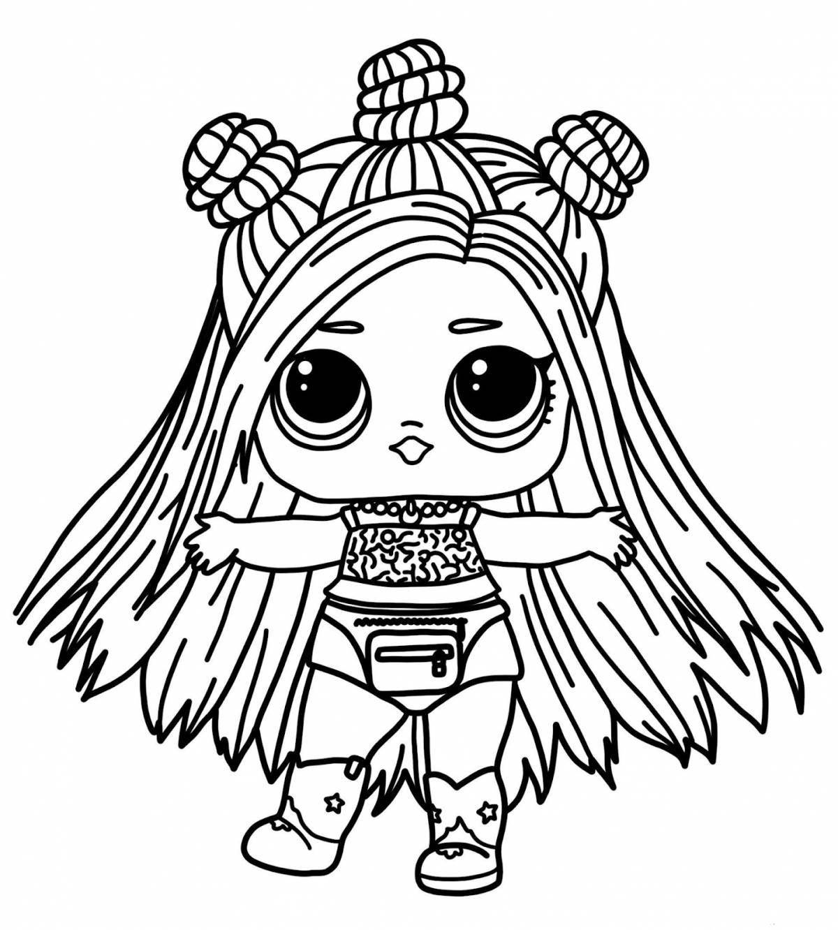 Coloring book solar doll