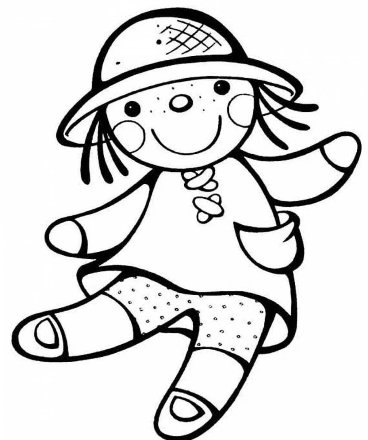 Coloring book brave doll