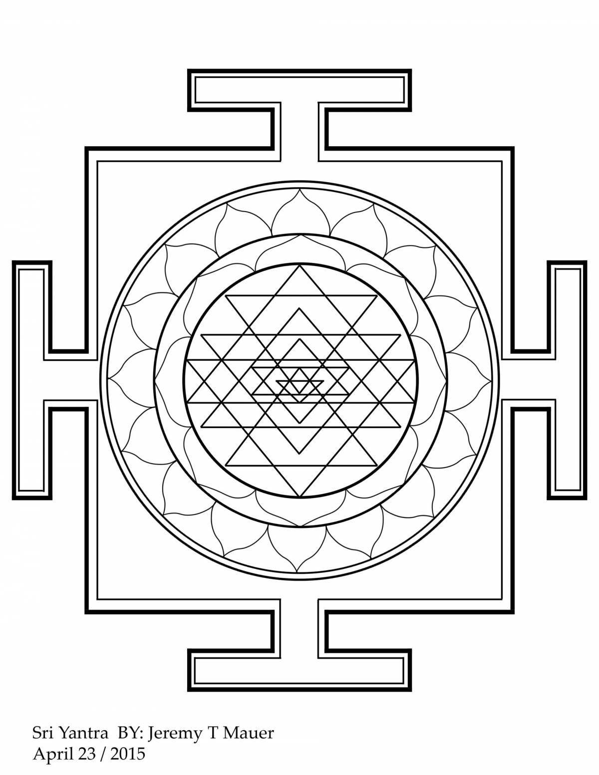 Intriguing yantra coloring