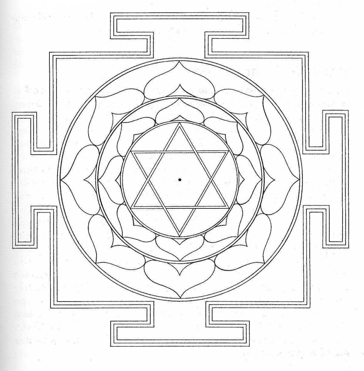 Unique yantra coloring