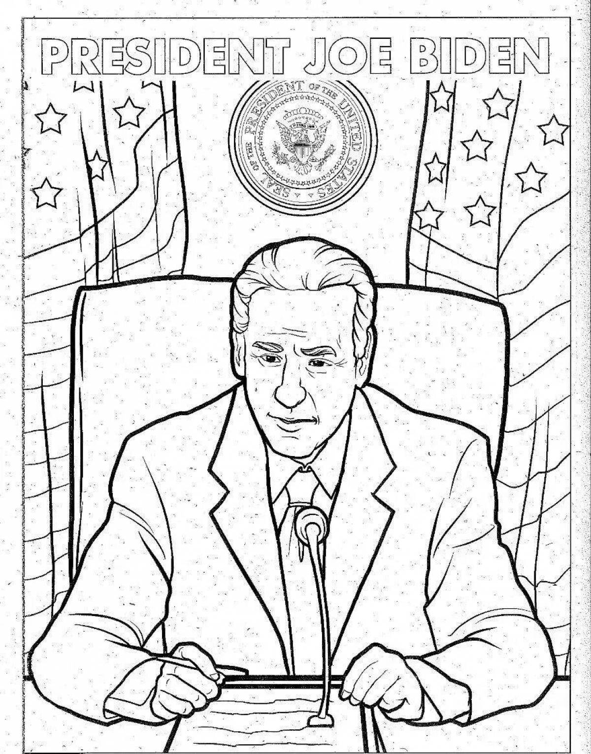 Live coloring of the president