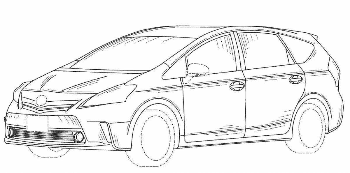 Playful corolla coloring page