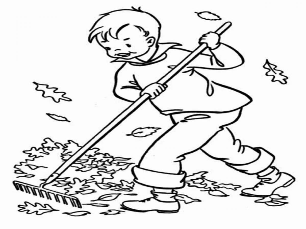 Coloring page funny lawn