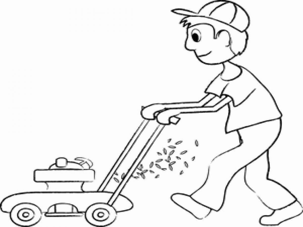 Welcome Lawn Coloring Page