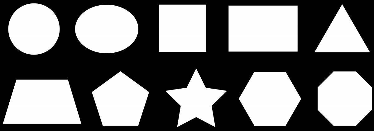 Coloring page of joyful polygon