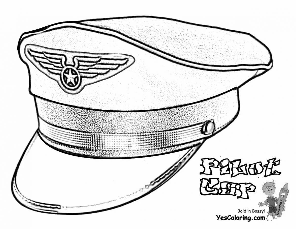 Coloring page with spectacular cap