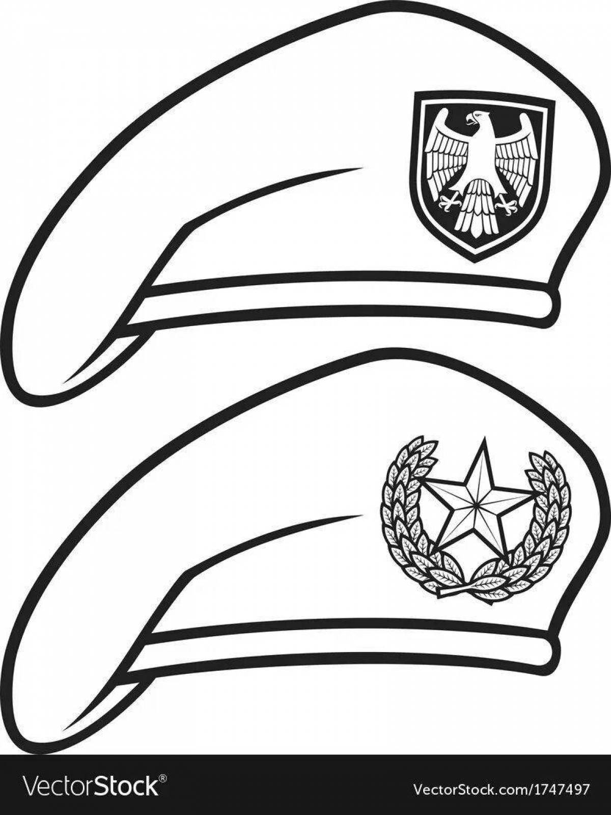 Coloring page stylish cap