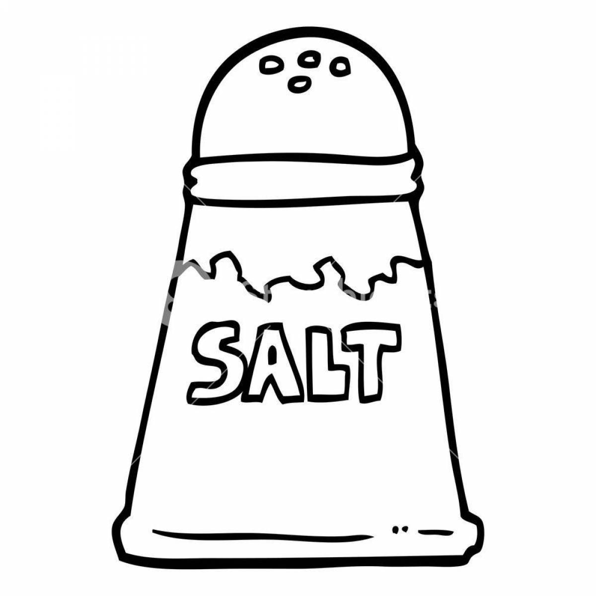 Exciting salt shaker coloring page