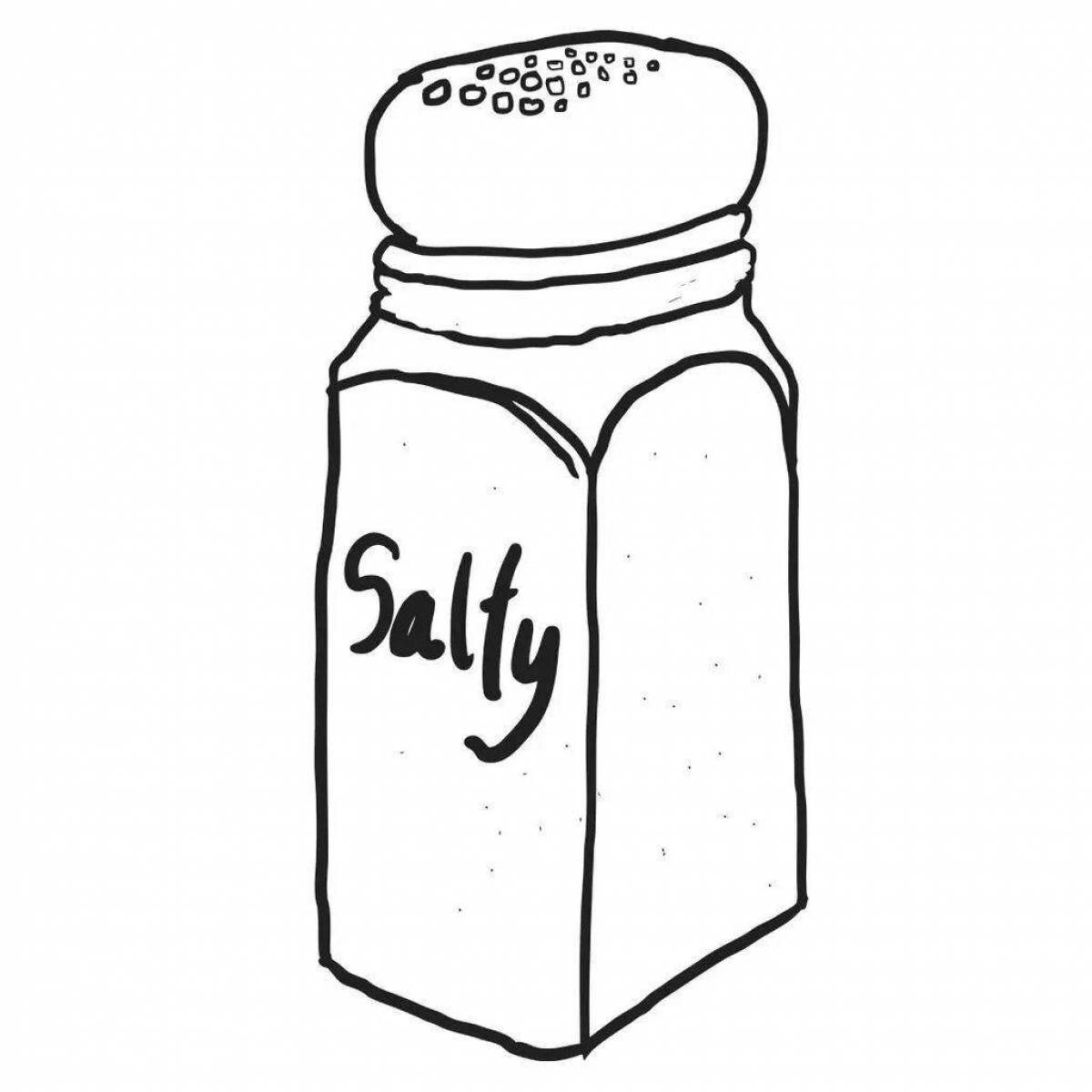 Coloring wonderful salt shaker