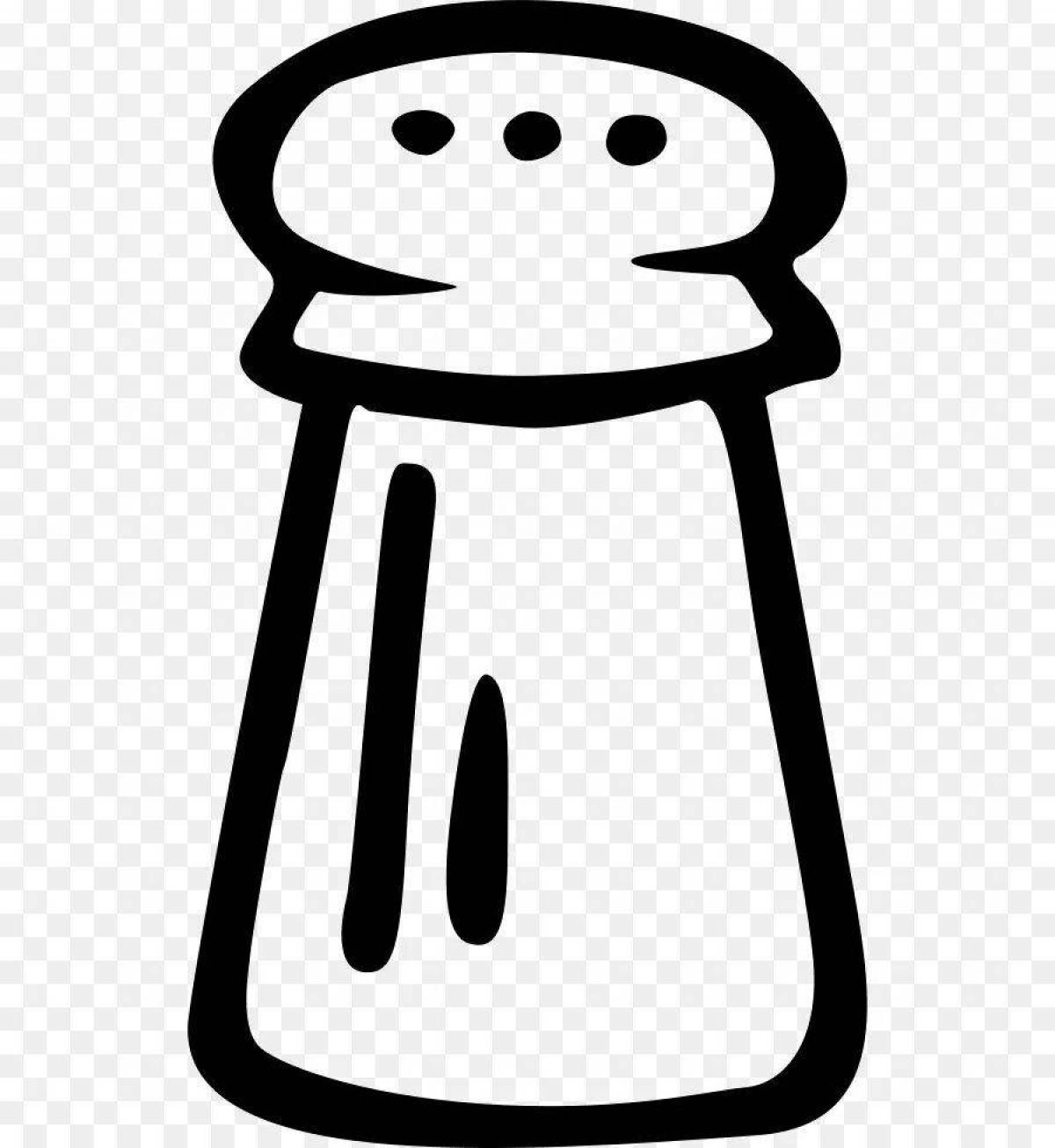 Потрясающая страница раскраски солонки