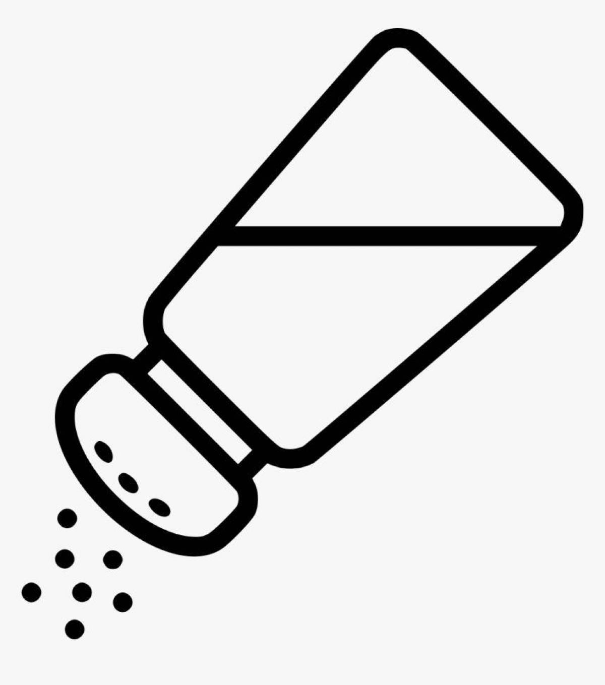 Восхитительная страница раскраски солонки