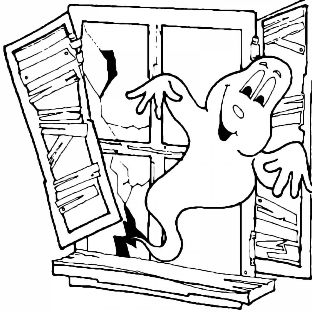 Ghost ghost coloring page