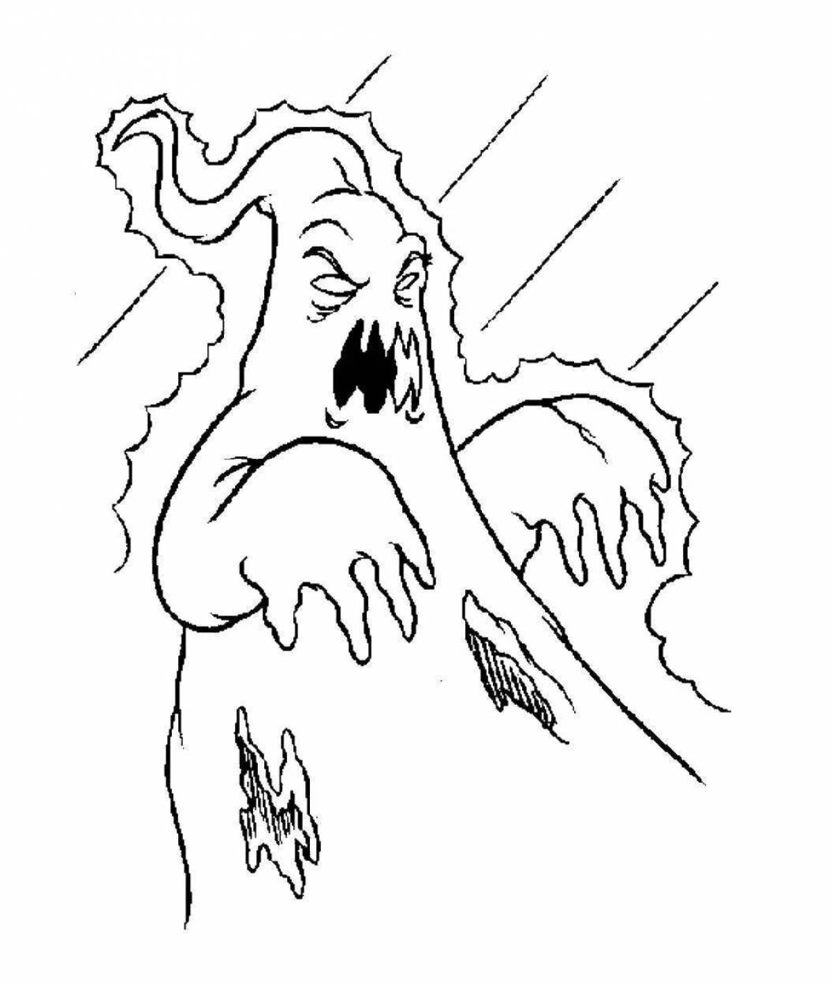 Earth coloring ghost