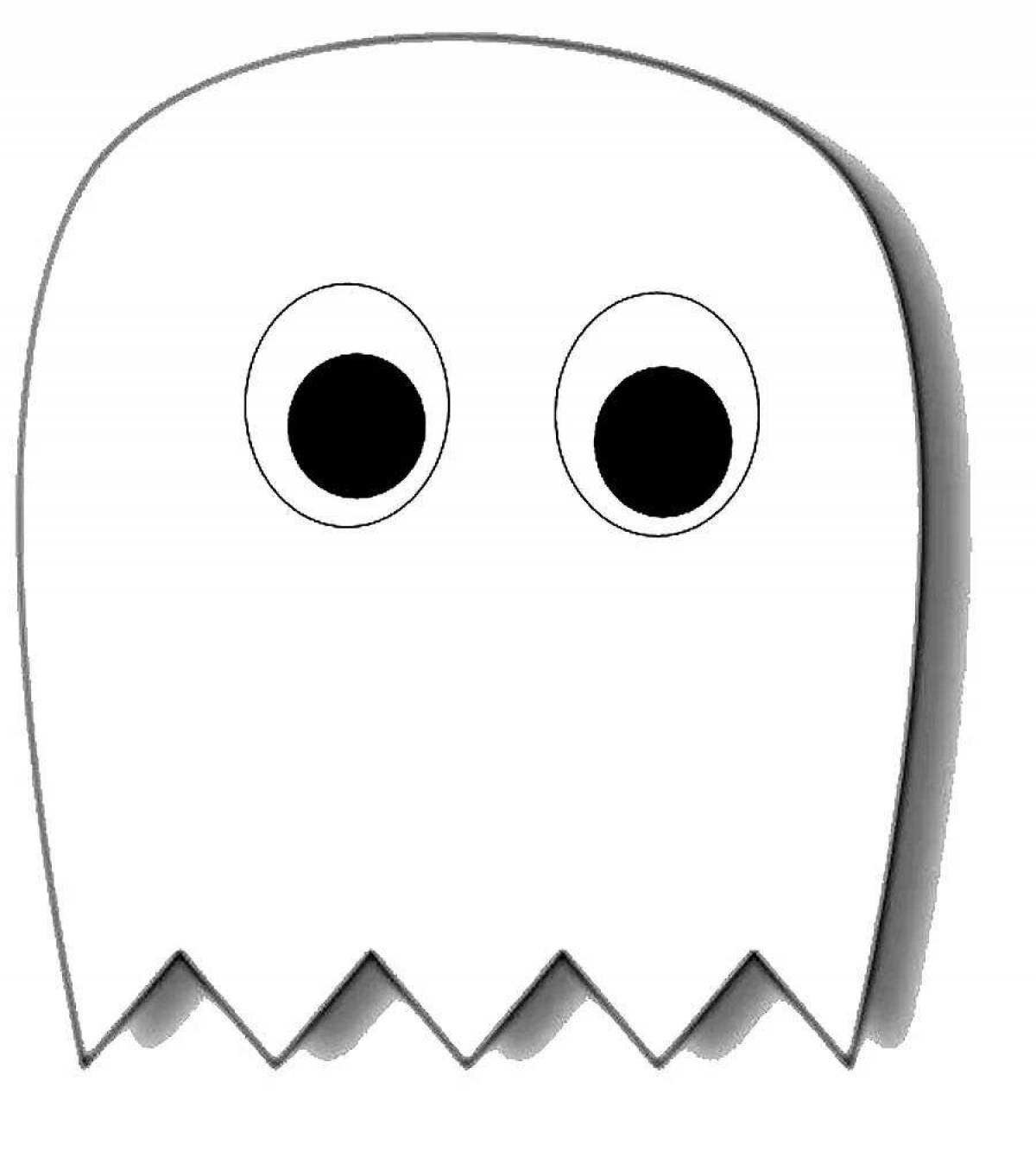 Strange ghost coloring page