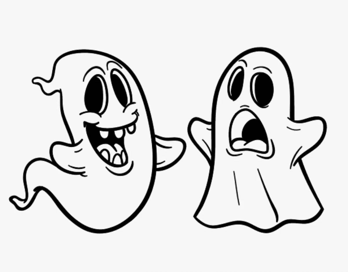 Mystical ghost coloring page