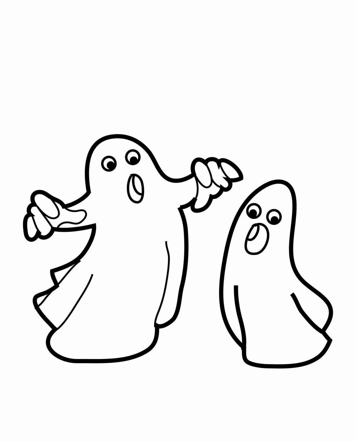 Mystical coloring ghost