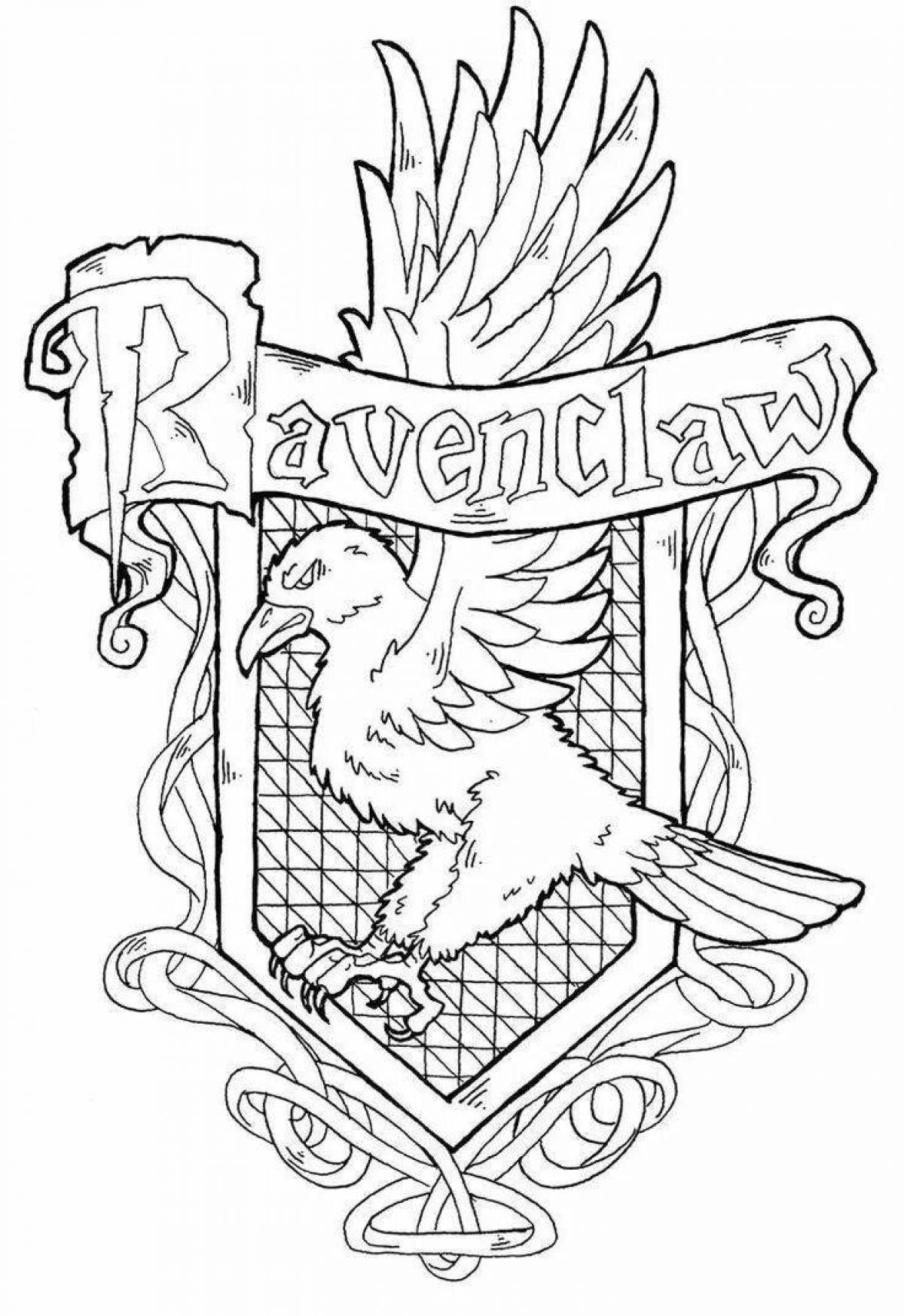 Happy hufflepuff coloring page