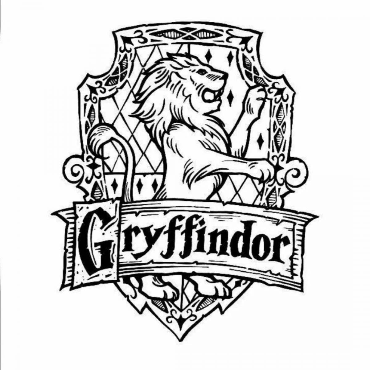 Shining hufflepuff coloring page