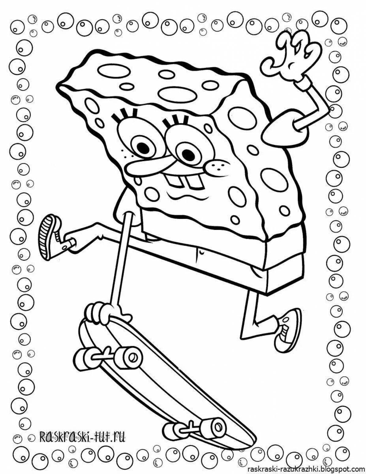 Colorful tvhead coloring page