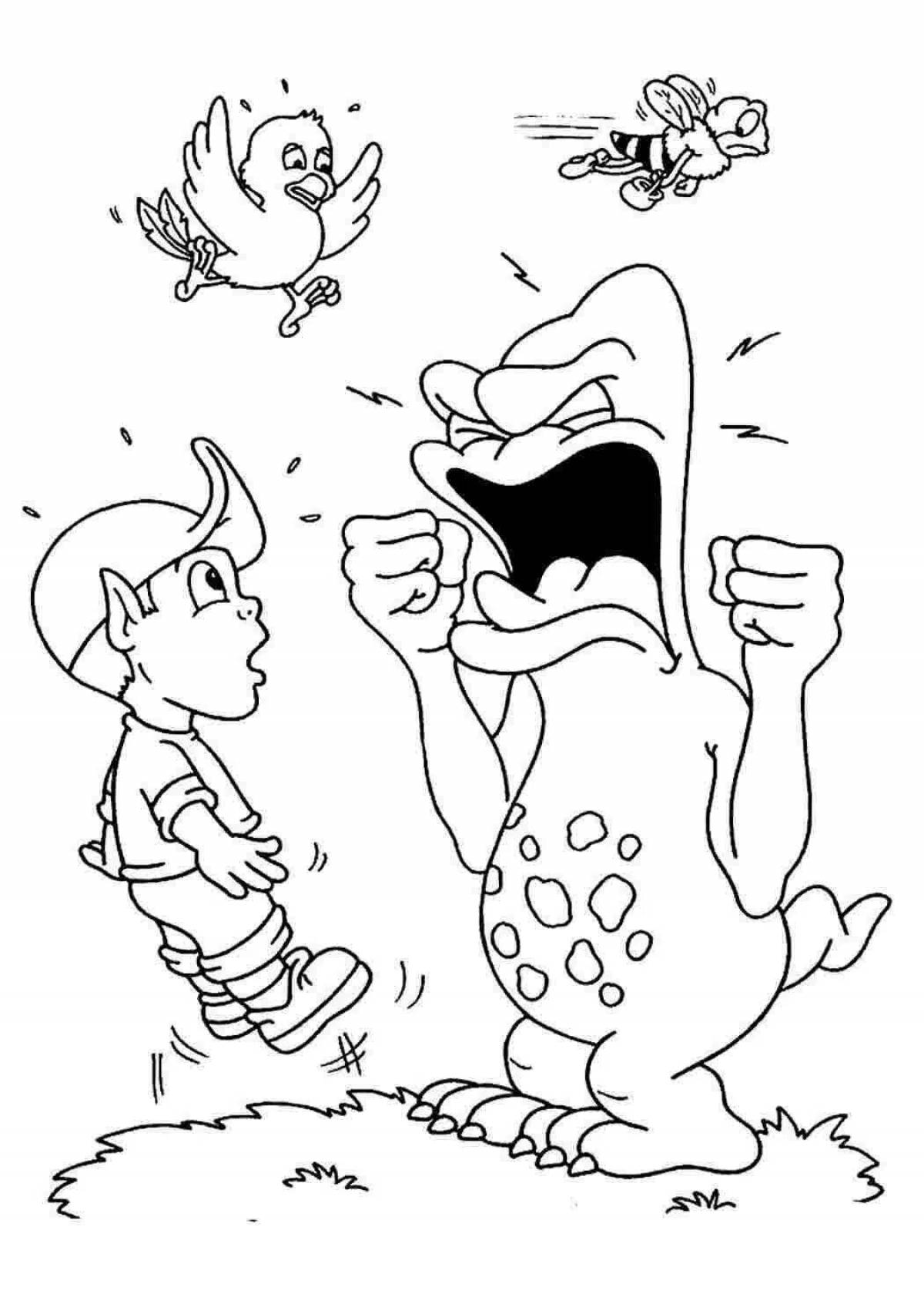 Tvhead bright coloring page