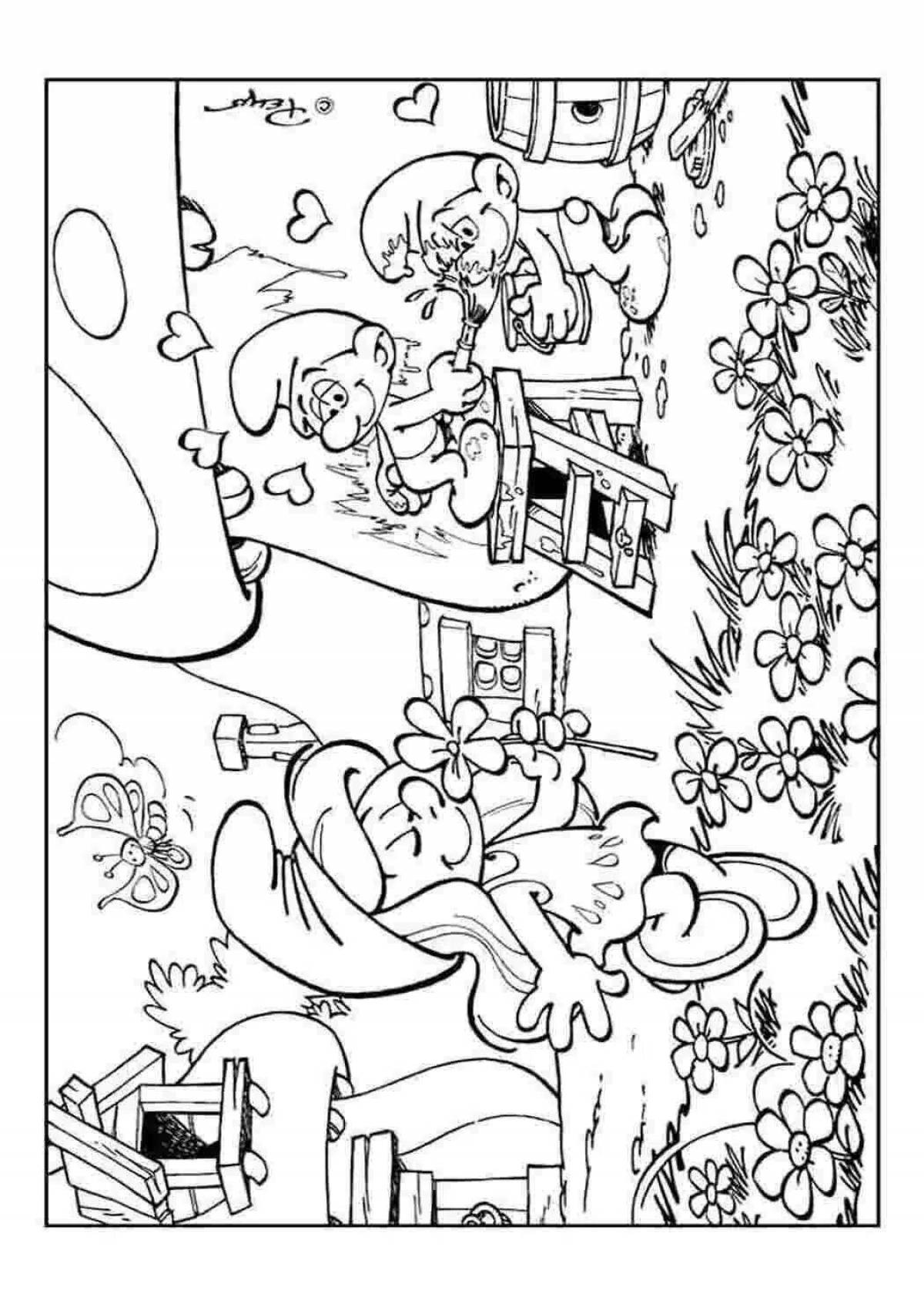 Playful tvhead coloring page
