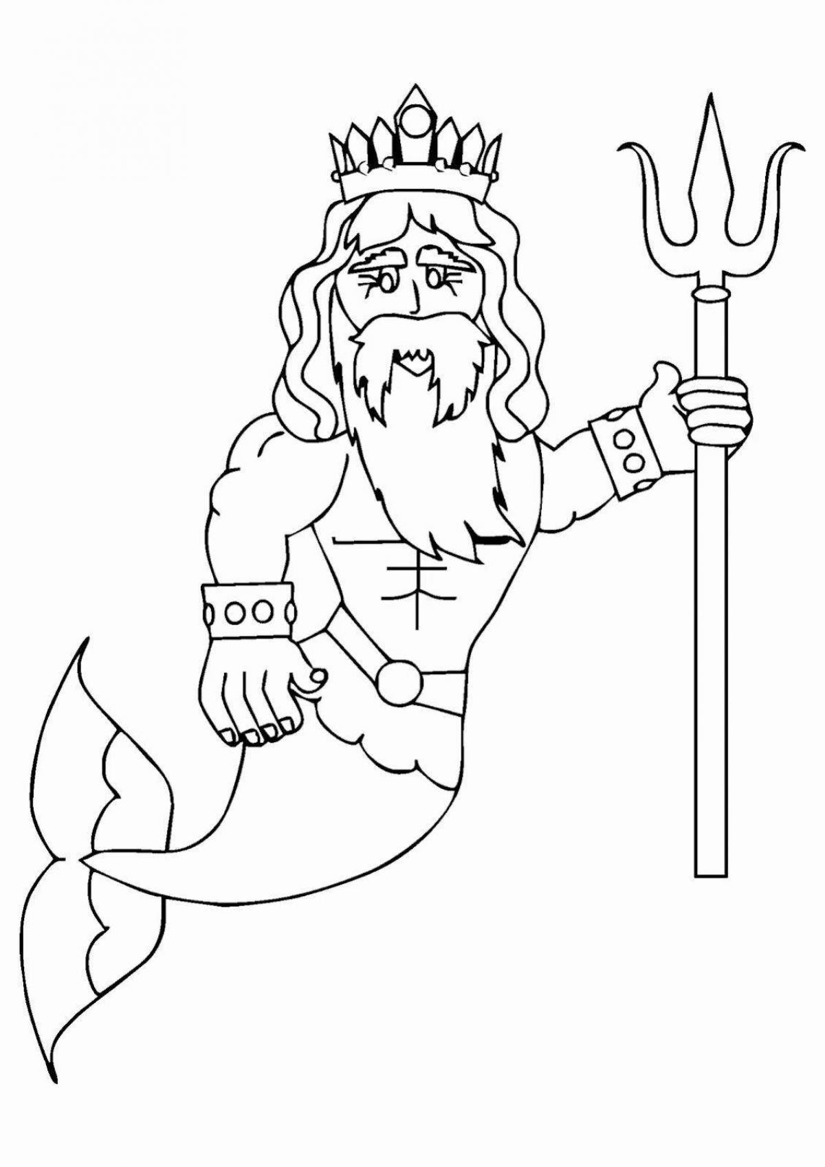 Colorful perun coloring page