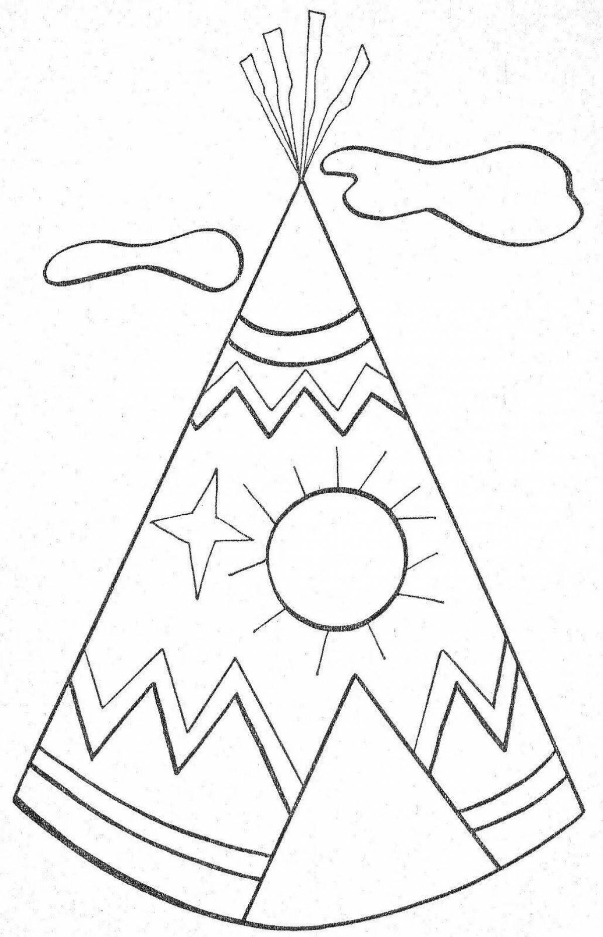 Coloring book playful Nenets