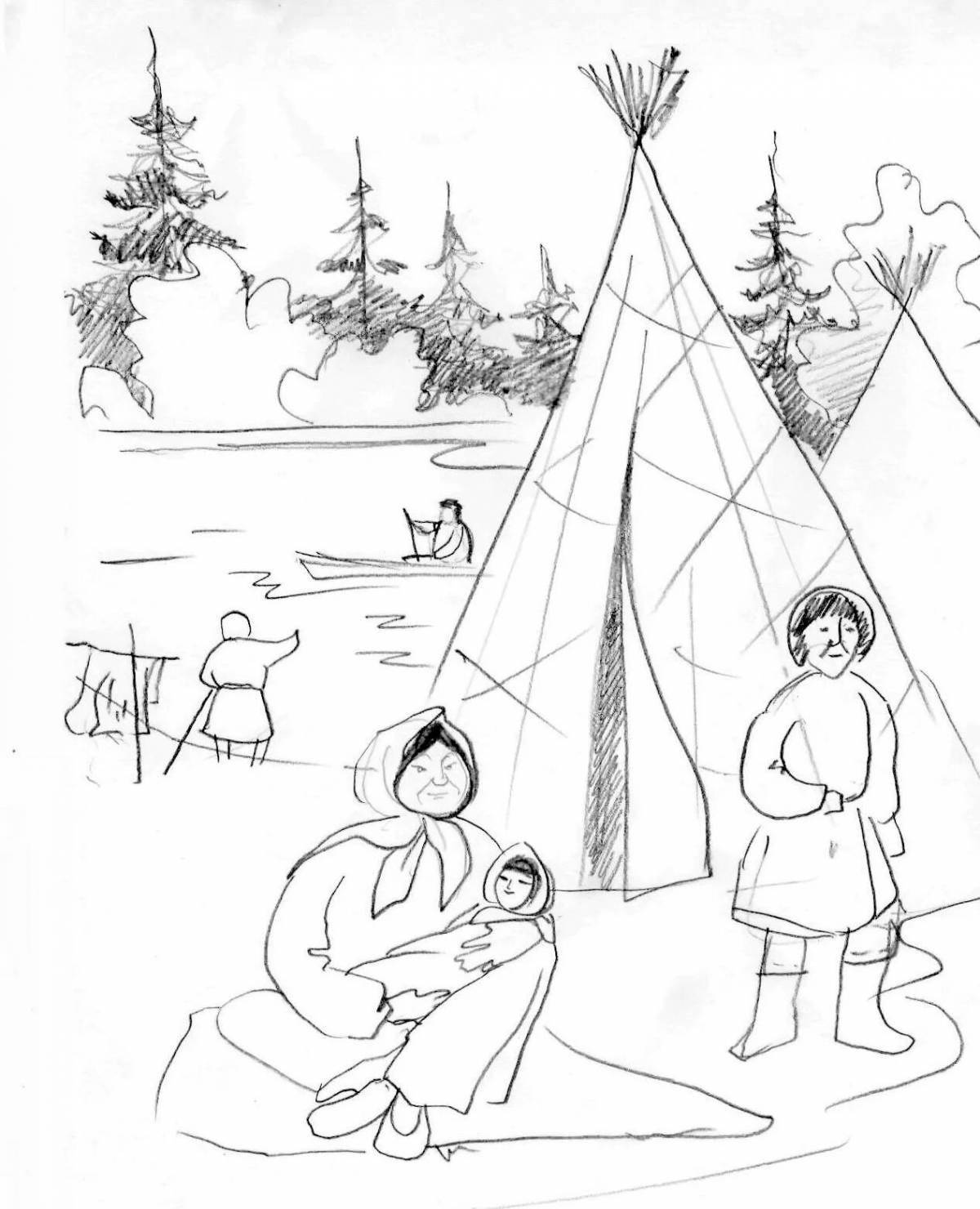 Exquisite Nenets coloring book