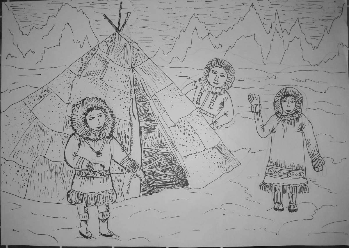 Coloring funny Nenets