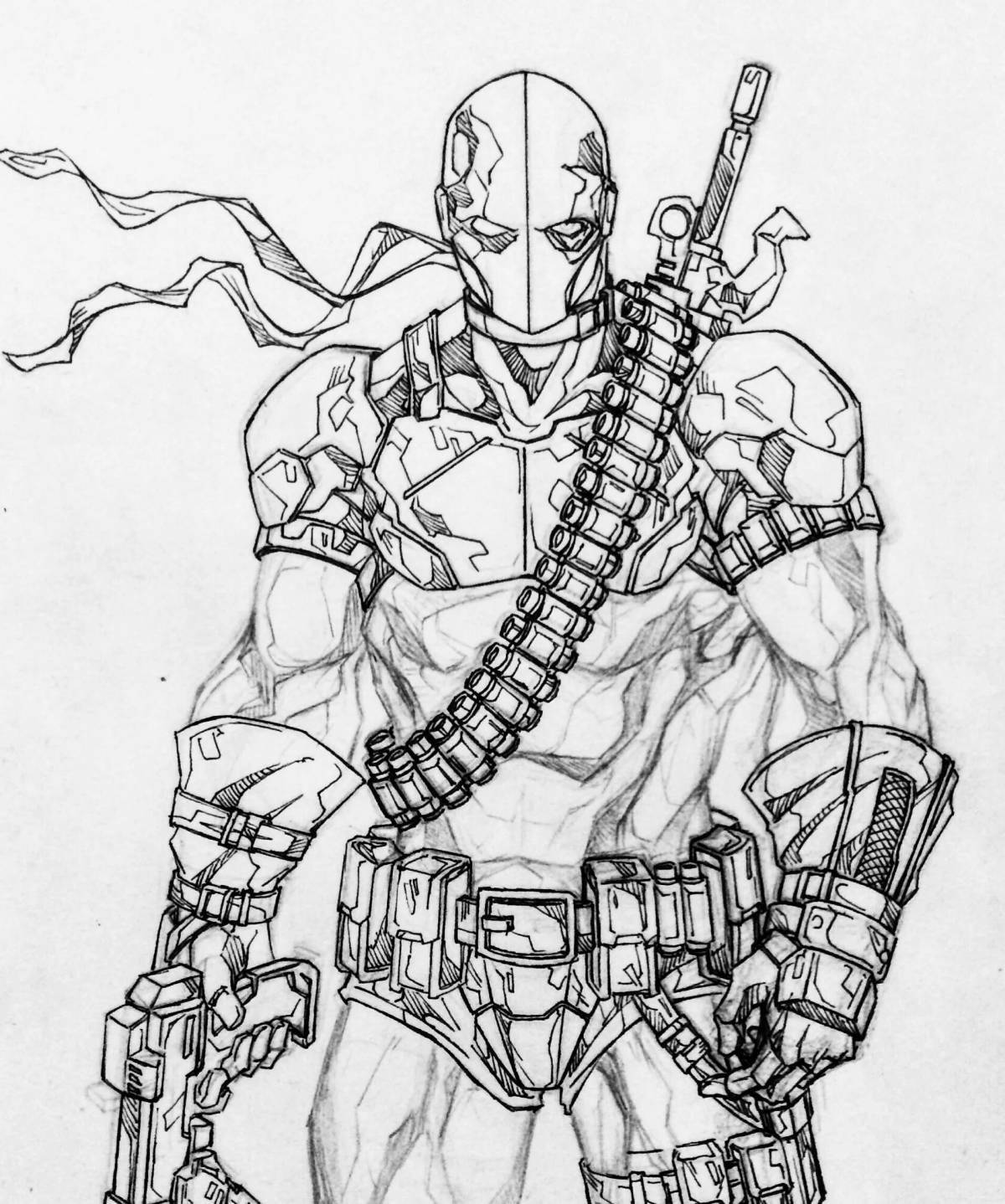 Large deathstroke coloring page