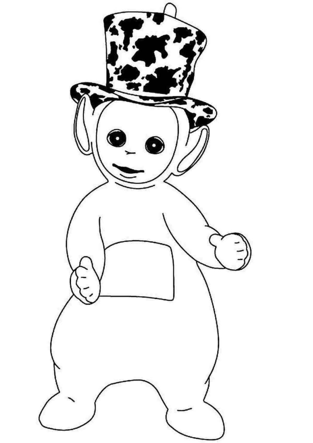 Colorful slender-tubbies coloring page
