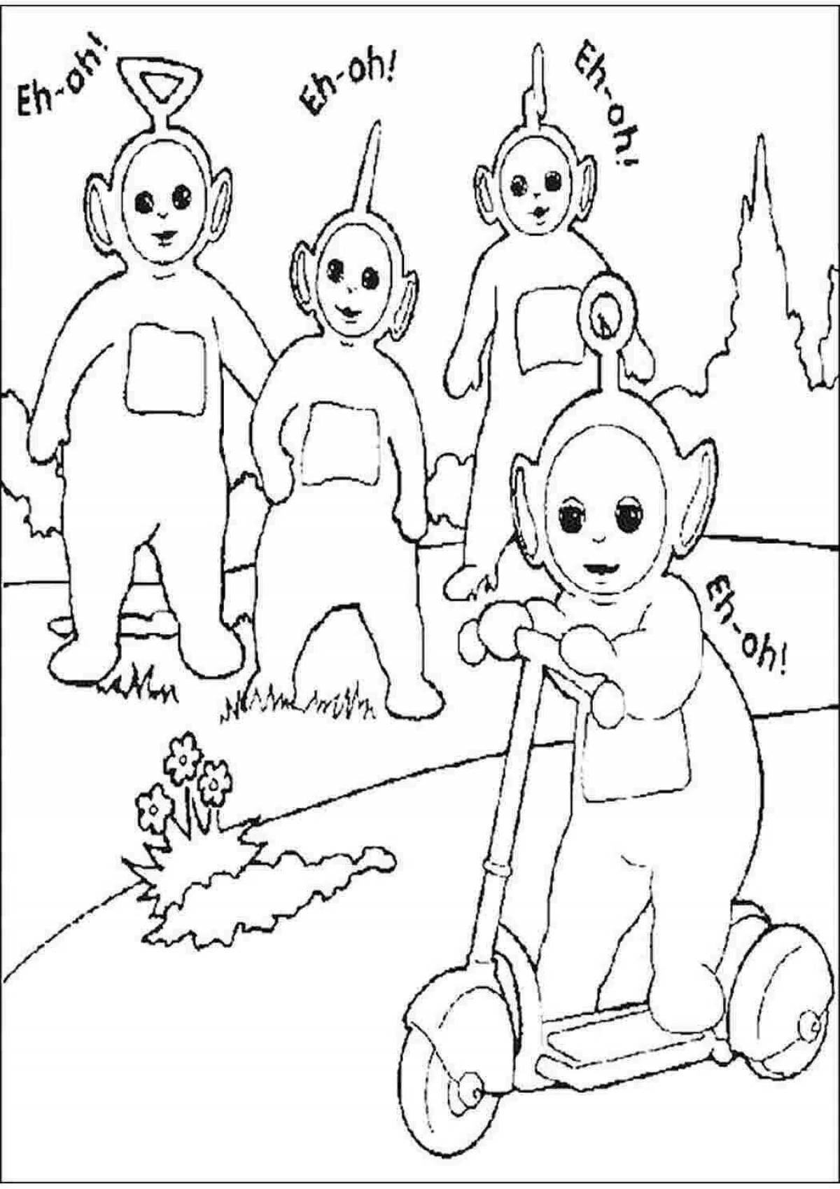 Slender-tubbies adorable coloring book