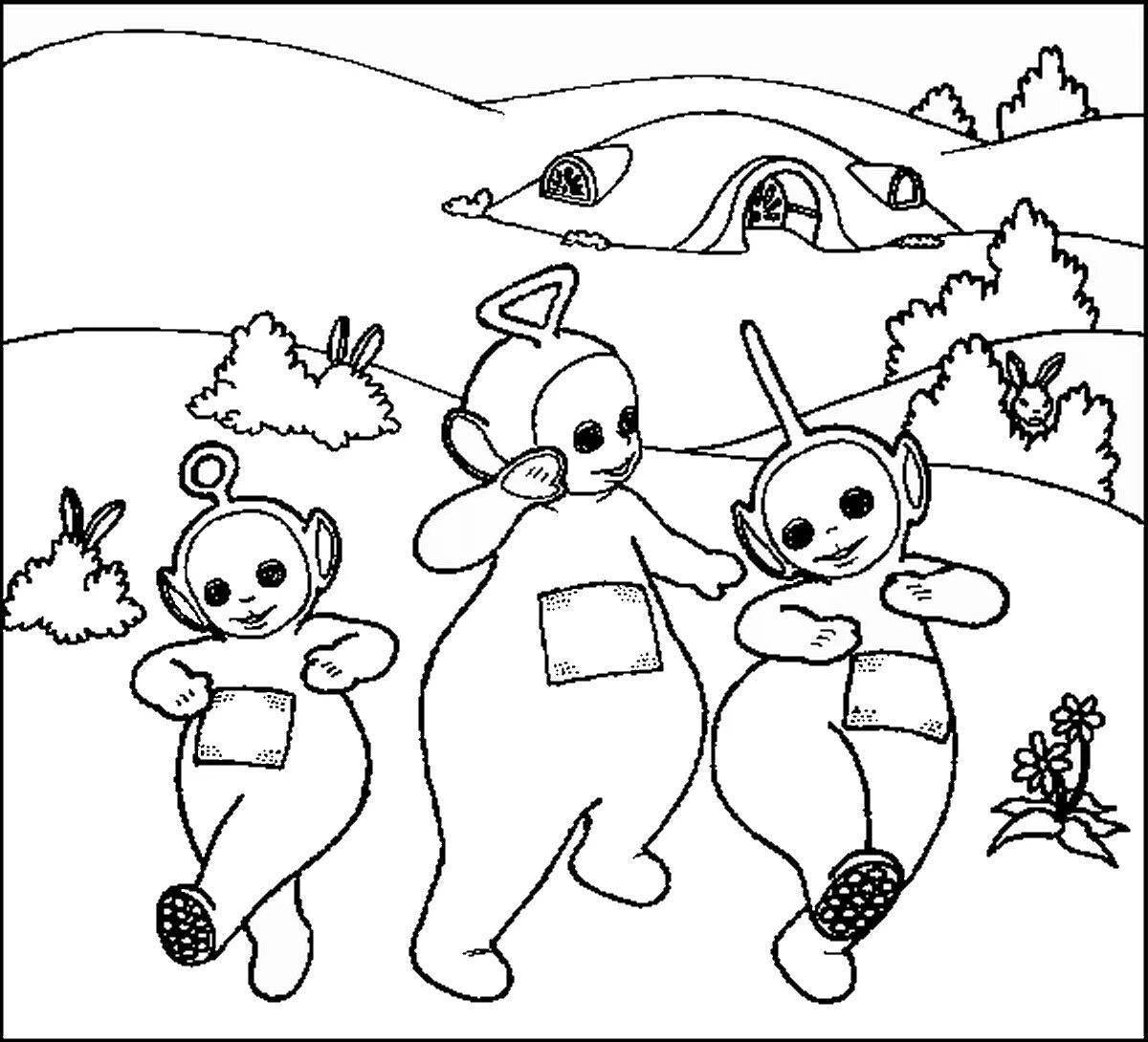 Exciting coloring slender-tubbies