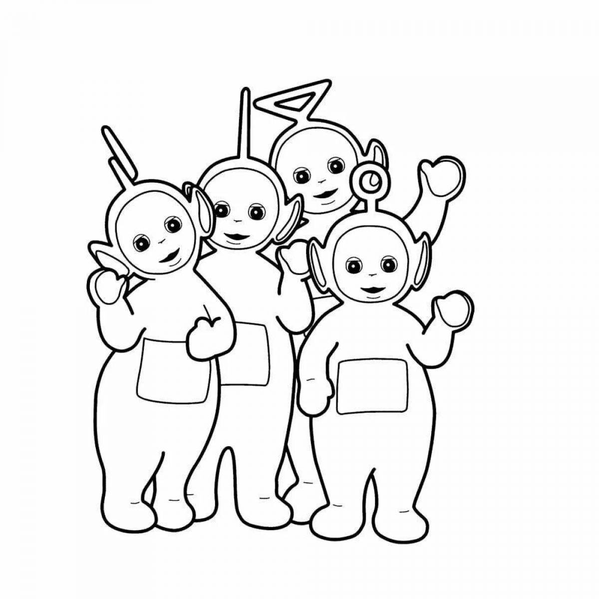 Slender-tubbies animated coloring page