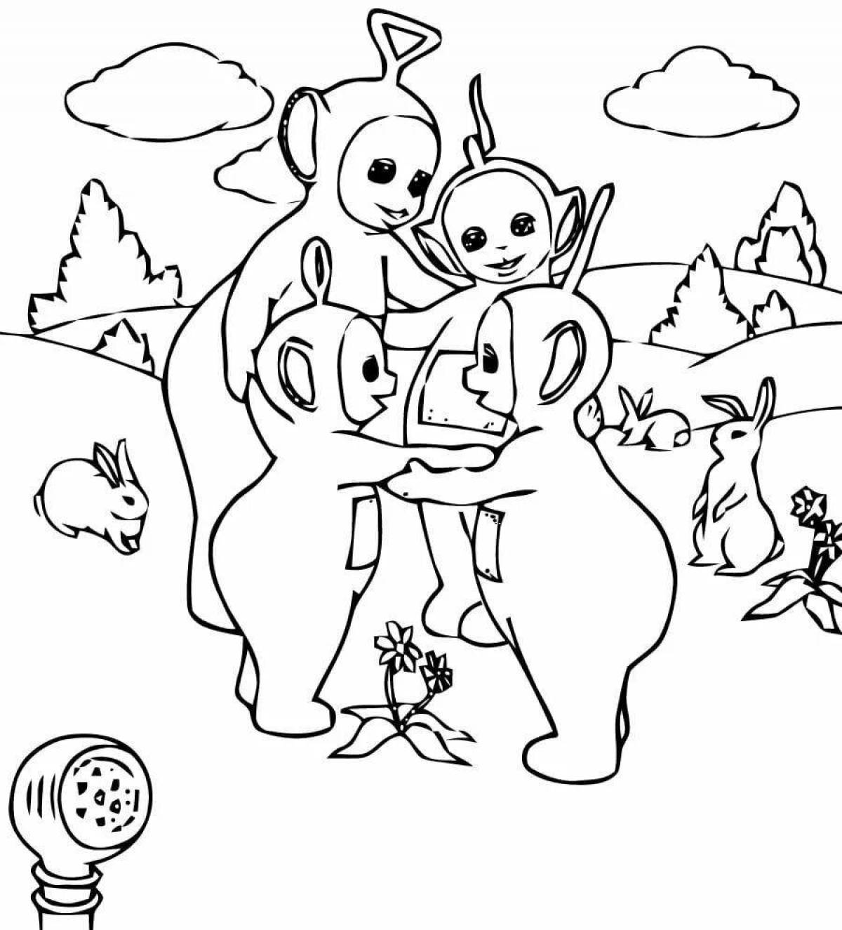 Colorful slender belly coloring page