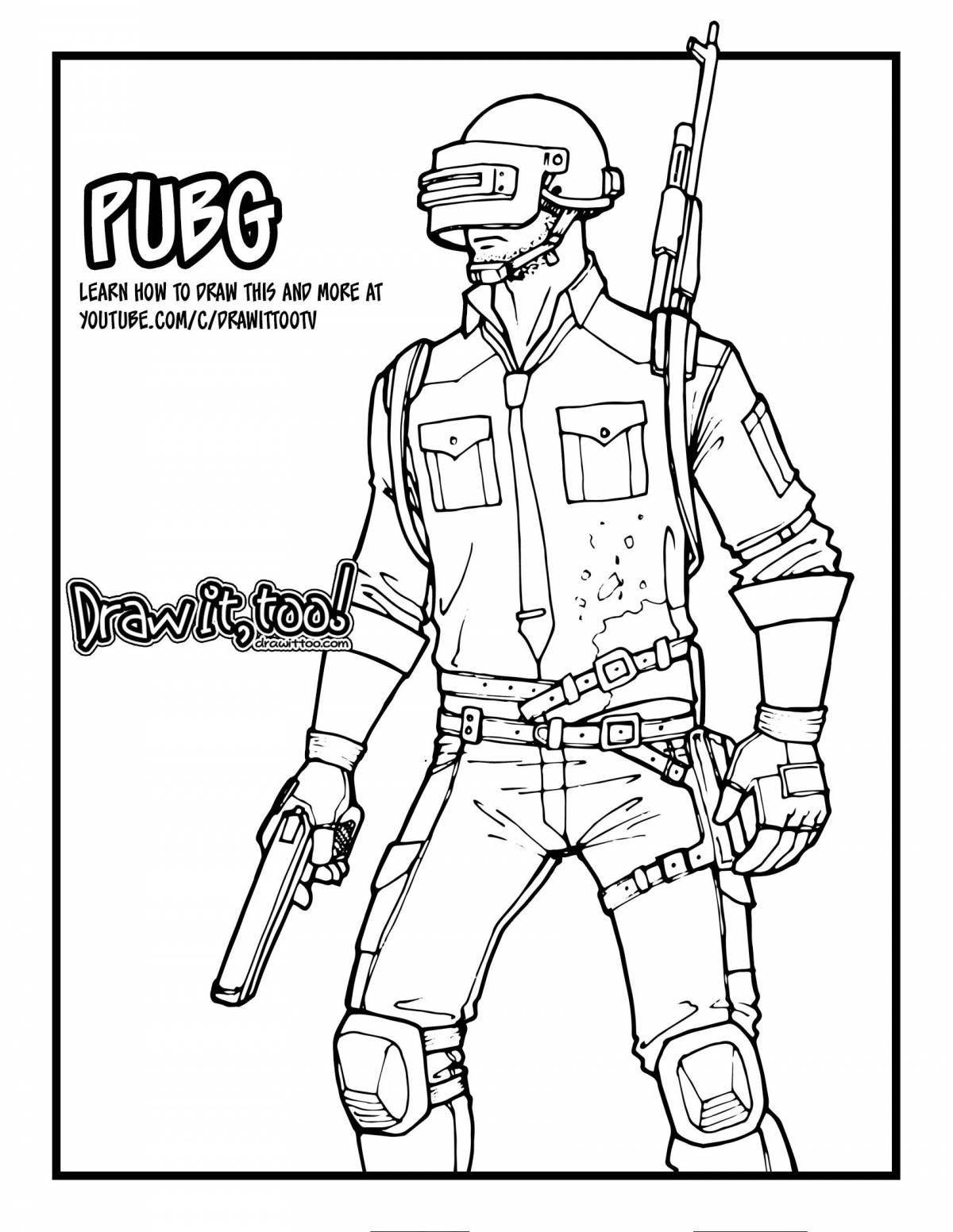 Radiant pubg coloring page