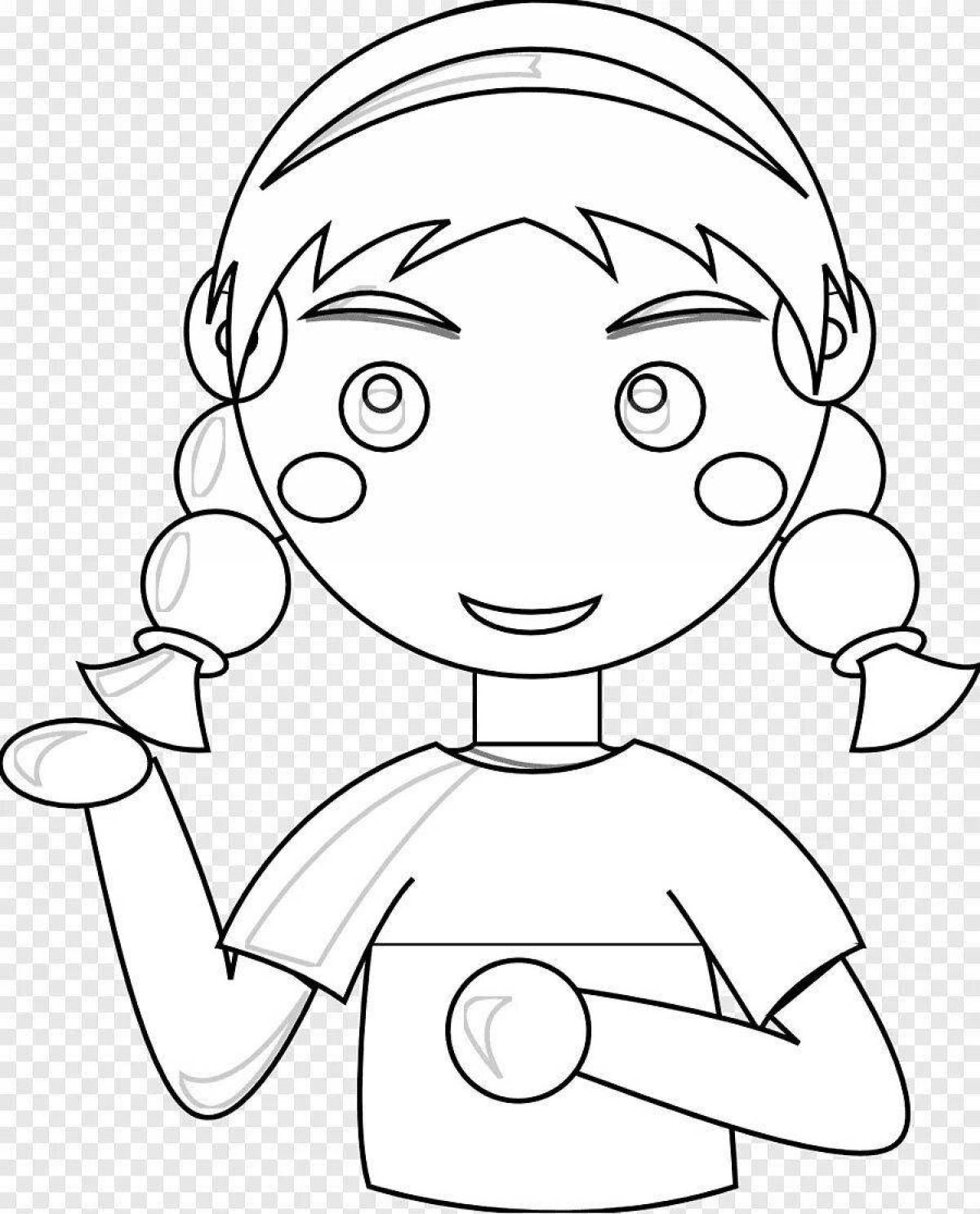 Sweet coloring sister