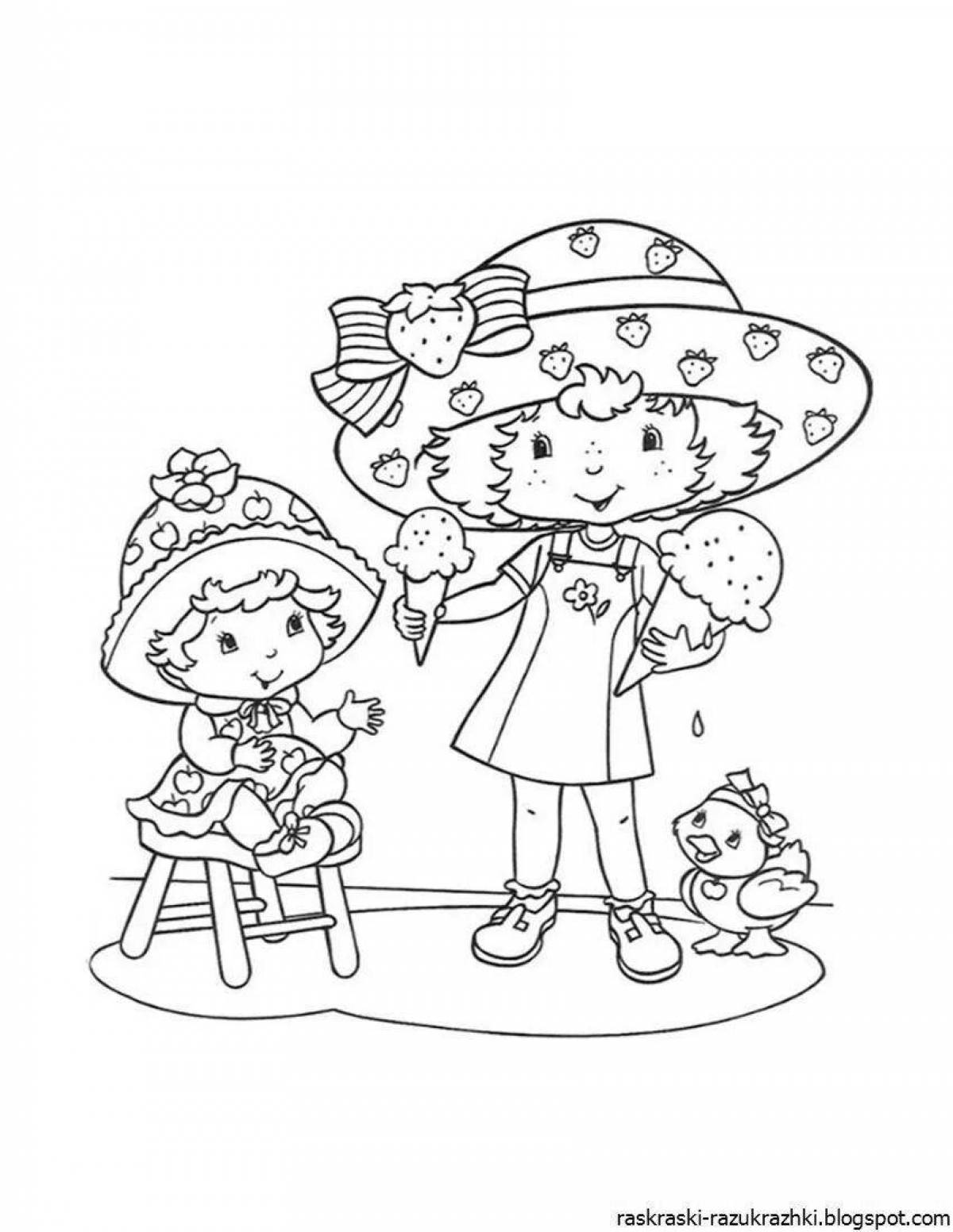 Bright coloring sister