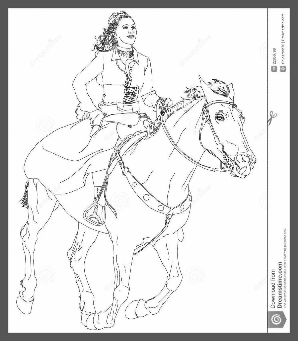 Fancy Cossack coloring page