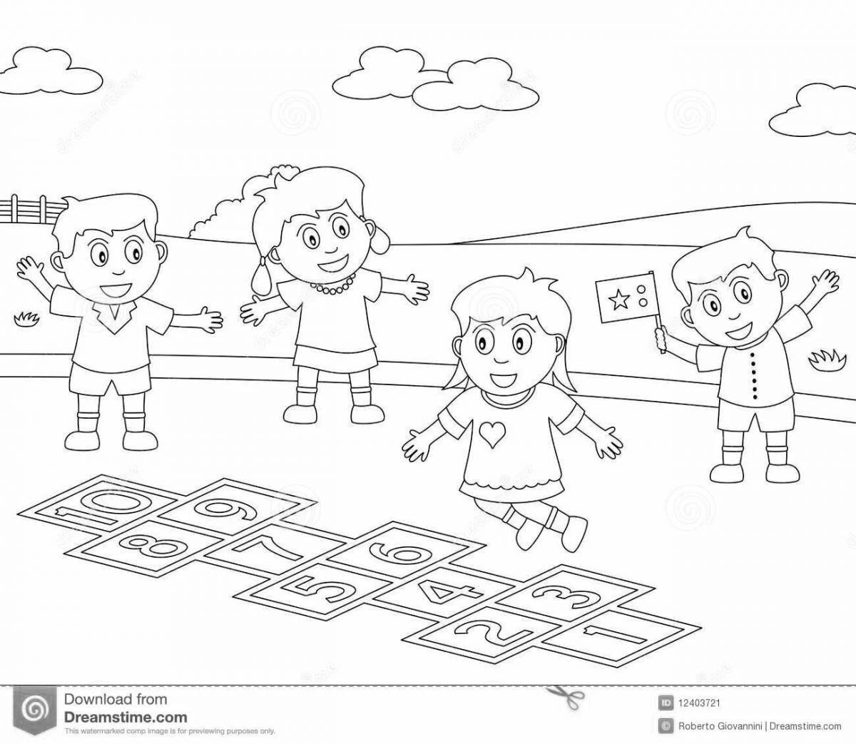 Fun classic coloring pages