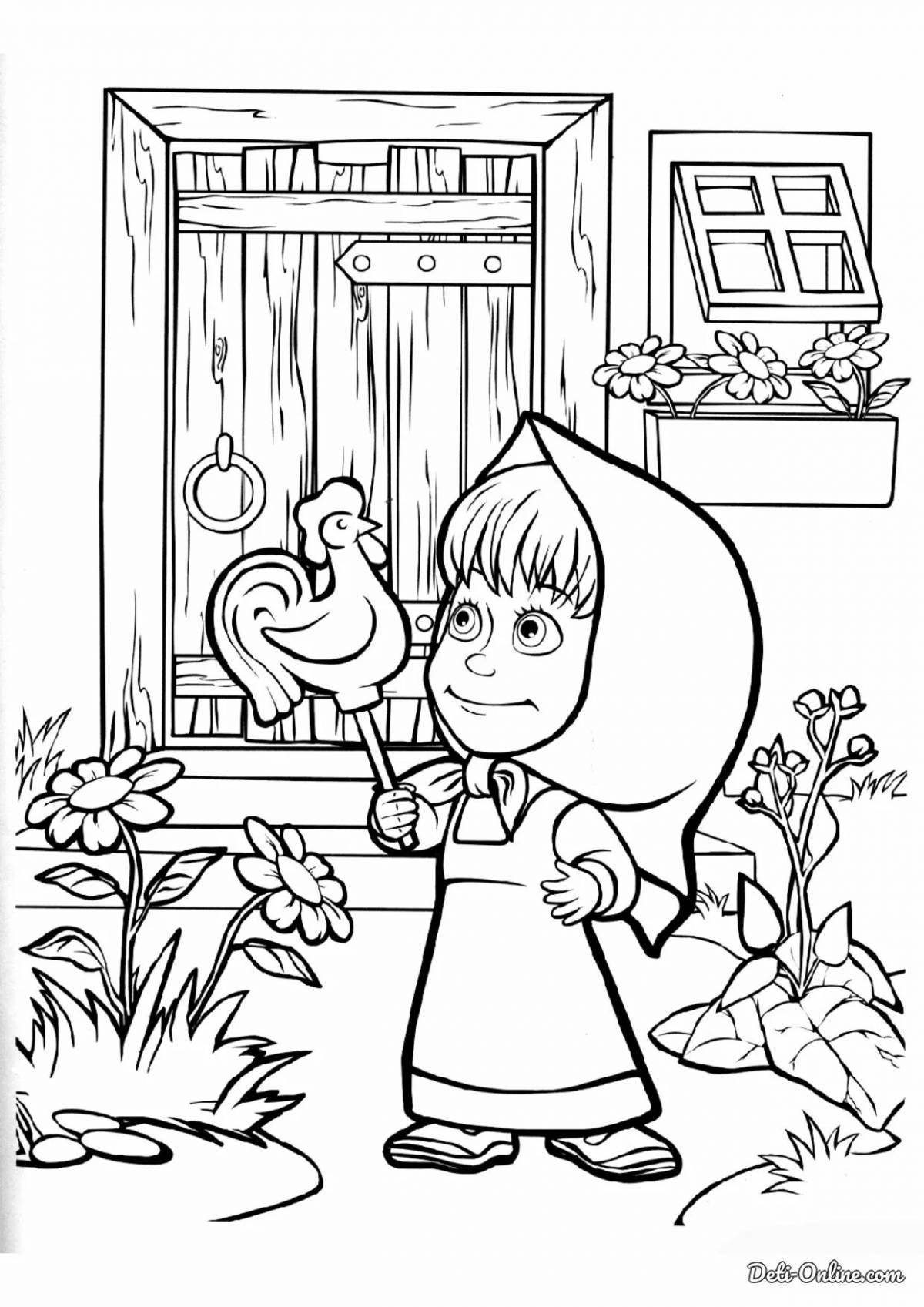 Coloring page gorgeous Masha